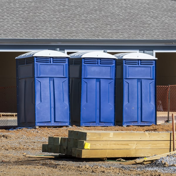 what is the expected delivery and pickup timeframe for the portable toilets in Naponee